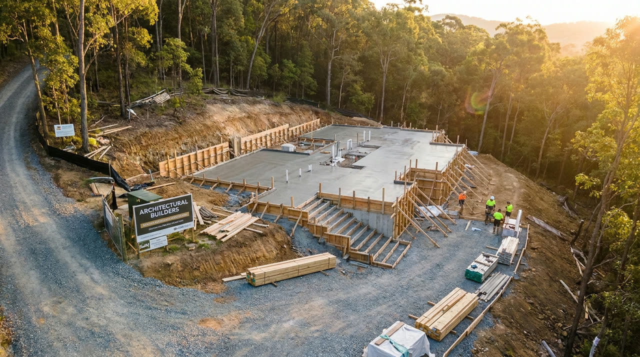 Foundation poured