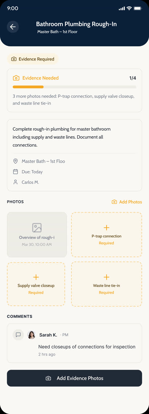 Task detail