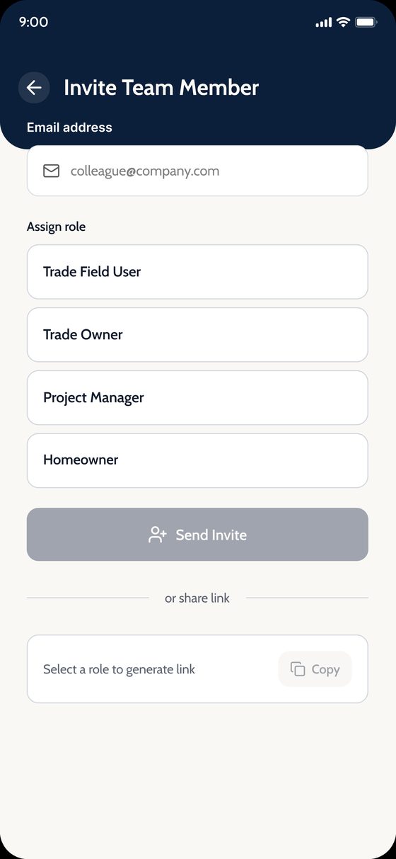 Invite to project